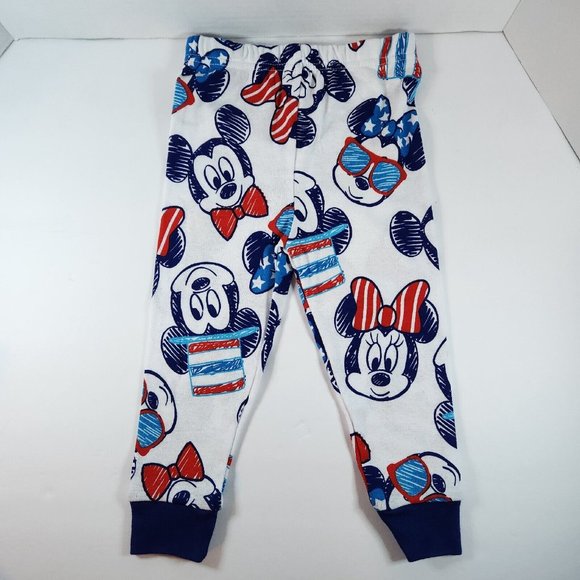 Disney Mickey & Minnie Mouse Toddler Pajamas set 2 pc 2T patriotic 12 mo baby - Picture 7 of 12
